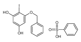 benzenesulfonic acid,4-iodo-5-phenylmethoxybenzene-1,3-diol结构式