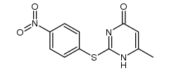 6-methyl-2-[(4-nitrophenyl)thio]-4(1H)-pyrimidinone结构式