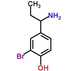 4-(1-Aminopropyl)-2-bromophenol Structure