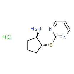 (1R,2R)-2-(PYRIMIDIN-2-YLTHIO)CYCLOPENTANAMINEHYDROCHLORIDE Structure