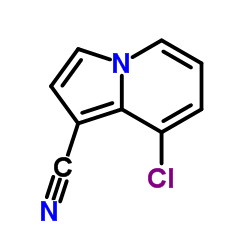 8-Chloro-1-indolizinecarbonitrile Structure