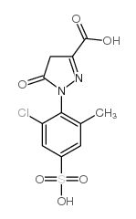 1-(2-chloro-6-methyl-4-sulfophenyl)-5-oxo-4,5-dihydro-1H-pyrazole-3-carboxylic acid structure