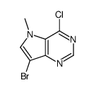 7-bromo-4-chloro-5-methylpyrrolo[3,2-d]pyrimidine结构式