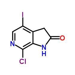 7-Chloro-4-iodo-1,3-dihydro-2H-pyrrolo[2,3-c]pyridin-2-one Structure