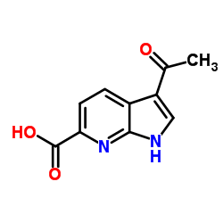 3-Acetyl-1H-pyrrolo[2,3-b]pyridine-6-carboxylic acid结构式