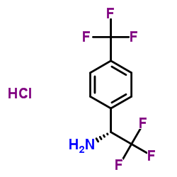 (R)-2,2,2-三氟-1-(4-(三氟甲基)苯基)乙胺盐酸盐结构式