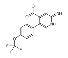 2-amino-5-[4-(trifluoromethoxy)phenyl]pyridine-4-carboxylic acid结构式