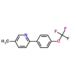 5-Methyl-2-(4-(trifluoromethoxy)phenyl)pyridine结构式