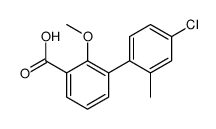 3-(4-chloro-2-methylphenyl)-2-methoxybenzoic acid结构式