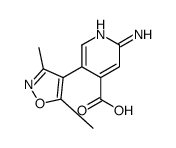 2-amino-5-(3,5-dimethyl-1,2-oxazol-4-yl)pyridine-4-carboxylic acid Structure