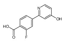 2-fluoro-4-(4-oxo-1H-pyridin-2-yl)benzoic acid结构式