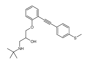 1-(tert-butylamino)-3-[2-[2-(4-methylsulfanylphenyl)ethynyl]phenoxy]propan-2-ol结构式