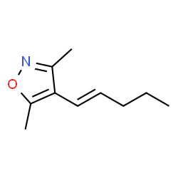 Isoxazole, 3,5-dimethyl-4-(1-pentenyl)-, (E)- (9CI) Structure