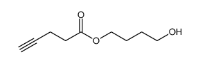 4-hydroxybutyl pent-4-ynoate结构式