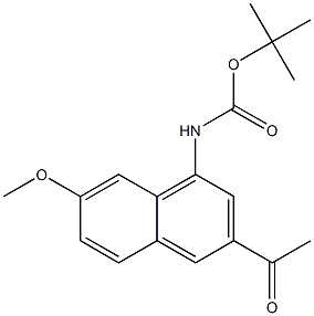 tert-butyl (3-acetyl-7-methoxynaphthalen-1-yl)carbamate结构式