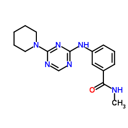 N-Methyl-3-{[4-(1-piperidinyl)-1,3,5-triazin-2-yl]amino}benzamide Structure