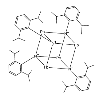 (1s,3s,5s)-1,3,5,7-tetrakis(2,6-diisopropylphenyl)-1,3,5,7-tetraaza-2l3,4l3,6l3,8l3-tetraplumbacubane-1,3,5,7-tetraium Structure