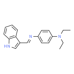 N,N-diethyl-N'-(1H-indol-3-ylmethylene)-1,4-benzenediamine结构式