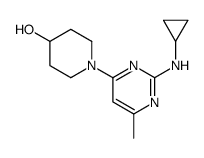 1-(2-Cyclopropylamino-6-Methyl-pyrimidin-4-yl)-piperidin-4-ol Structure