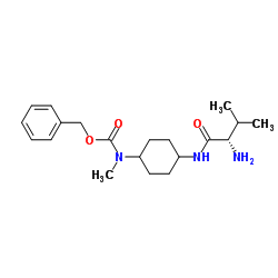 Benzyl methyl[4-(L-valylamino)cyclohexyl]carbamate结构式