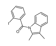 (2,3-dimethylindol-1-yl)-(2-iodophenyl)methanone结构式