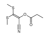 [1-cyano-2,2-bis(methylsulfanyl)ethenyl] propanoate Structure