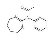 N-phenyl-N-(4,5,6,7-tetrahydro-1,3-thiazepin-2-yl)acetamide结构式