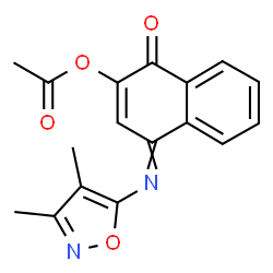 2-acetyl-N-(3,4-dimethyl-5-isoxazolyl)-1,4-naphthoquinone imine结构式