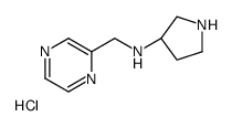 (3R)-N-(pyrazin-2-ylmethyl)pyrrolidin-3-amine,hydrochloride结构式