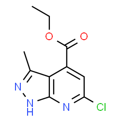 ethyl 6-chloro-3-methyl-1H-pyrazolo[3,4-b]pyridine-4-carboxylate Structure