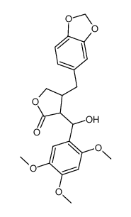 2-(6-hydroxy-2'',4'',5''-trimethoxybenzyl)-3-(3',4'-methylenedioxybenzyl)-γ-butyrolactone结构式