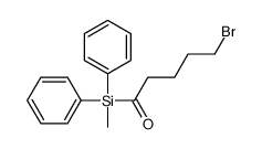 5-bromo-1-[methyl(diphenyl)silyl]pentan-1-one结构式
