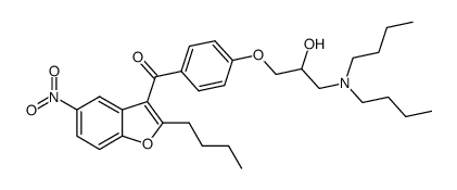 (2-butyl-5-nitro-1-benzofuran-3-yl){4-[3-(dibutylamino)-2-hydroxypropoxy]phenyl}methanone Structure