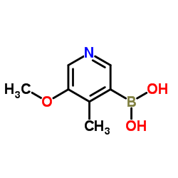 5-Methoxy-4-methylpyridine-3-boronic acid结构式