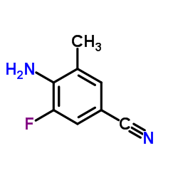 4-Amino-3-fluoro-5-methylbenzonitrile结构式
