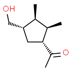 Ethanone, 1-[4-(hydroxymethyl)-2,3-dimethylcyclopentyl]-, [1R-(1alpha,2beta,3beta,4alpha)]- Structure