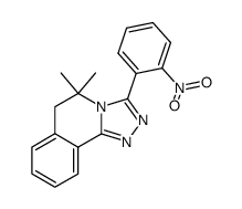 3-(o-nitrophenyl)-5,5-dimethyl-5,6-dihydro-1,2,4-triazolo[3,4-a]isoquinoline结构式