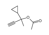 3-acetoxy-3-cyclopropyl-but-1-yne结构式
