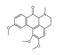 1,2,10-trimethoxy-6-methyl-5,6,6a,7-tetrahydro-4H-dibenzo[de,g]quinoline-7-one结构式