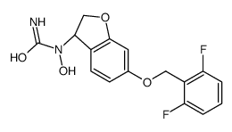 1-[(3S)-6-[(2,6-difluorophenyl)methoxy]-2,3-dihydro-1-benzofuran-3-yl]-1-hydroxyurea结构式