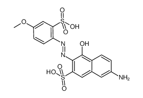 7-amino-4-hydroxy-3-[(4-methoxy-2-sulphophenyl)azo]naphthalene-2-sulphonic acid结构式