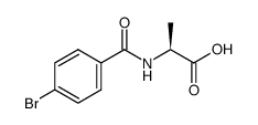 N-(4-bromobenzoyl)-L-alanine结构式