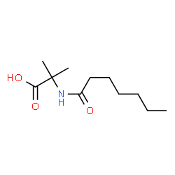 Alanine,2-methyl-N-(1-oxoheptyl)- Structure