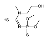 [2-Hydroxyethyl(methyl)thiocarbamoyl]amidothiophosphoric acid O,O-dimethyl ester structure