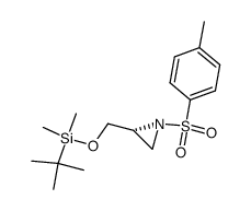 (R)-2-(tert-butyldimethylsiloxy)methyl-1-(4-methylphenylsulfonyl)aziridine结构式