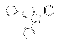 ethyl 5-oxo-1-phenyl-4-phenyldiazenyl-4H-pyrazole-3-carboxylate结构式