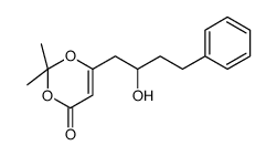 6-(2-hydroxy-4-phenylbutyl)-2,2-dimethyl-1,3-dioxin-4-one结构式