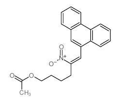 5-Hexen-1-ol,5-nitro-6-(9-phenanthrenyl)-, 1-acetate Structure