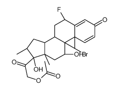 9-bromo-6alpha-fluoro-11beta,17,21-trihydroxy-16alpha-methylpregna-1,4-diene-3,20-dione 21-acetate structure