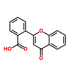 2-(4-OXO-4H-CHROMEN-2-YL)-BENZOIC ACID结构式